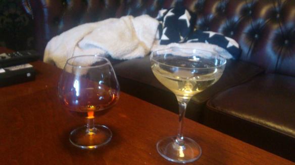 Cognac och champagne.