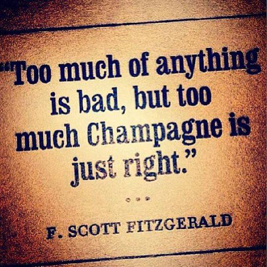 F Scott Fitzgerald Champagne