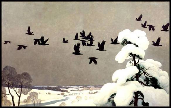 N.C. Wyeth (1882-1945) 'Crows in Winter' 1941