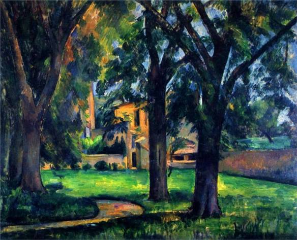 Cézanne Chestnut Tree and Farm (1885)