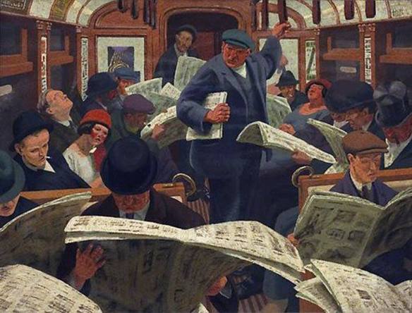 Weaver Hawkins (Australia 1893-1977) The Morning Underground (1922)