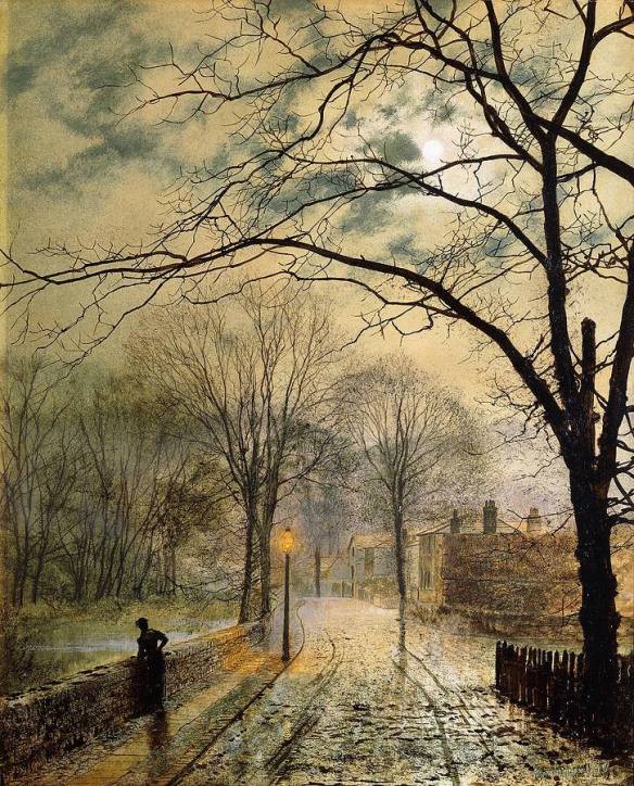 A Moonlit Stroll, Bonchurch, Isle of Wrigt John Atkinson Grimshaw