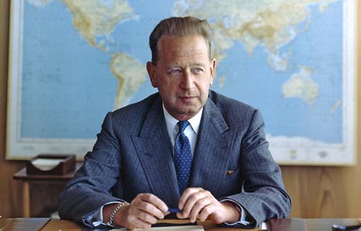 Portrait of Dag Hammarskjˆld, Secretary-General of the United Nations.