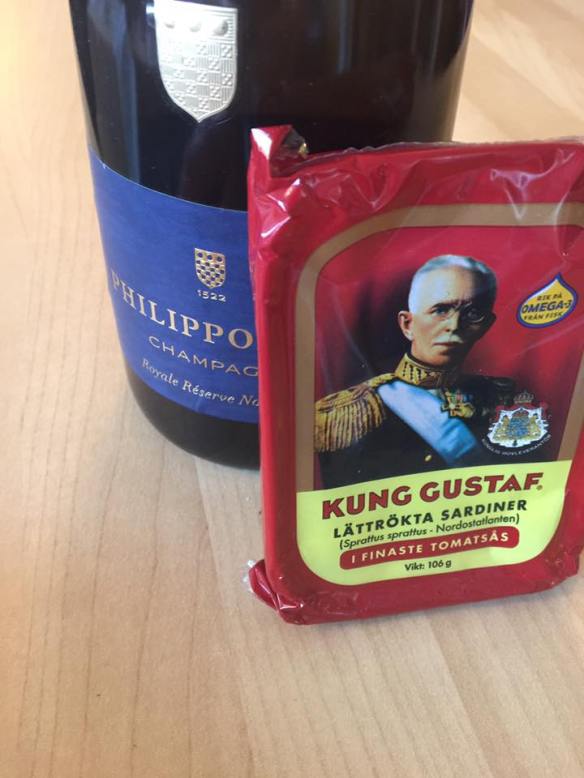 Champagne och Kung Gustaf