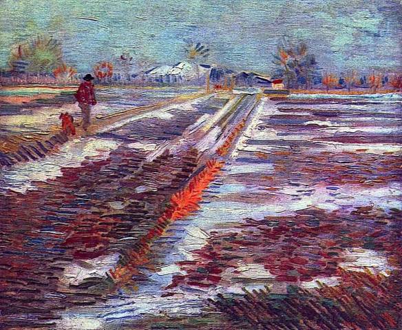 Van Gogh Landscape with Snow (1888)